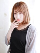 ヘアメイク ナル(hair make nalu)&nbsp;ハイトーンベージュの内巻きボブ