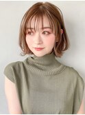★デジパーくびれヘアハイライトカラーアプリコットオレンジ