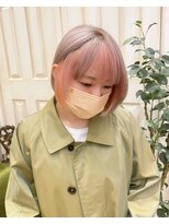 マーシアバイアルティナ 蒲田店(Marcia by artina)&nbsp;フェイスラインカラー_コーラルカラー_フレンチボブ