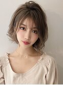 デジタルパーマミニウルフテラコッタくすみブルー20代30代40代