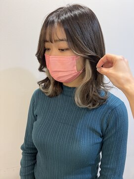 シェノン 西梅田(CHAINON) インナーカラー×ホワイトベージュ×デザインカラー