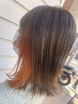 アプリバイリアン 浦和2号店(appri by Rien)&nbsp;イヤリングカラー/オレンジ/ミディアムヘア