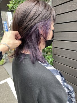 オーシー 四ツ井店(O'sea) インナーカラー紫