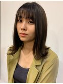 シンプルミディアム♪外ハネアレンジ