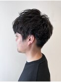 メンズスタイル　ショートマッシュ　スパイラルパーマ