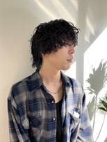 メンズカット ウルフ レイヤーカット パーマ