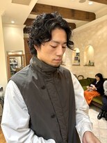 メンズカット・センターパート・メンズパーマ・常田大希・銀座