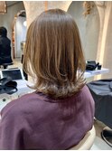 ◯切りっぱなしボブ美髪エアリーロングピンクブラウンレイヤー