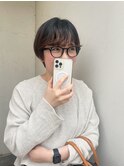 前髪パーマパーマボブ丸みショートボブショートヘア20代30代40代