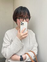 メデル(mederu) 前髪パーマパーマボブ丸みショートボブショートヘア20代30代40代