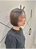乾かして丸くなるショート/丸みショート/前髪/ベージュカラー