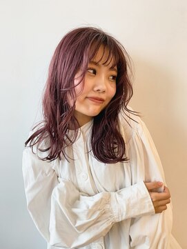 クレオヘア インターナショナル 八丁堀店 レイヤーロング/ラベンダーベージュ
