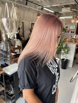 髪屋 紬 【Chu】ハイトーン/ピンクベージュ/ピンクカラー/ケアブリーチ