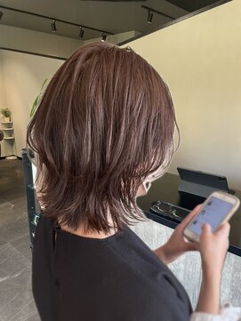 サロンドヘルメス(Salon de HERMES) ミディアムウルフ/ウルフ/グレージュ/ケラチン/美髪カラー