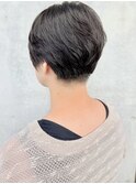 大人刈り上げマッシュショートナチュラルレイヤー30代40代50代