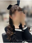 シンプルハーフアップ/心斎橋ヘアセット