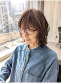 今っぽい！40代50代60代クセを生かしたトレンドウルフカット