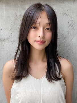 エトラ 渋谷店(etora) 小顔 前髪 レイヤーカット くびれヘア ハイライトカラー"