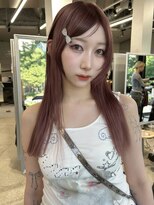 ペレ アネックス 大阪梅田茶屋町店(PELE ANNEX)&nbsp;くびれヘア/アプリコットオレンジ/夏のヘアアレンジ/梅田