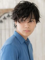 メンズヘア ビーセカンド 草加店(MENS HAIR B-2)&nbsp;黒髪ニュアンスデザイン無造作メンズパーマS草加