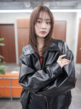 ニコ トウキョウ 渋谷(nico TOKYO) ロングレイヤーカット顔周りレイヤーウルフハッシュカット韓国