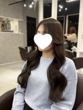 ベルベットブラウン × 上品ツヤロング