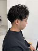 メンズ/サーフカール/刈り上げセンターパート/波巻きツイスパ
