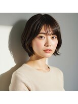 リコット 浦和美園(Liecot) 丸みショートボブ×透明感グレージュ