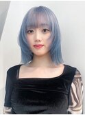 ブルーシルバーブルーグレージュニュアンスカラー_ba522441