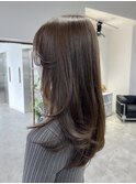 透明感カラー アッシュグレージュ くすみベージュ