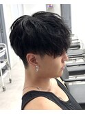 前下りマッシュ 束感 シャドウマッシュ 鹿児島メンズ
