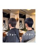 #マッシュ #ブルーグレー #色落ち楽しむ 