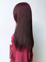 ロックス バイ マグ 松本(rocks BY MAG)&nbsp;ブリーチなしダブルカラーボルドーワインレッド暖色カラー