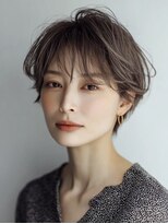 ハーツ 青山表参道店(Heart's) 白髪ぼかし脱白髪染め似合わせショートボブ40代50代60代