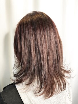 デイジー インデックスヘア 大島店(DAISY index hair) ミディアムレイヤー×ピンクベージュ