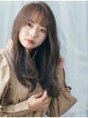 M.SLASH自由が丘/オリーブアッシュ/くせ毛風ロング