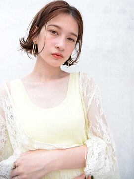 カンナ(Canna) エアリーミディ/ショートパーマ/黒髪/ホワイトアッシュ/TOKIO