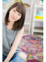 ミック 日暮里店(miq) グレージュカラー&斜めバングこなれワンカールミニボブディc1