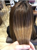 ハイライト入りでも髪質改善ストレート☆《高橋》