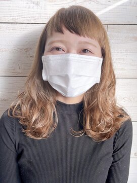 ベルクープス 天王寺店(Belle Coupes) 【BelleCoupes】垣谷千佳 オン眉 ヌーディーベージュ ブロンド