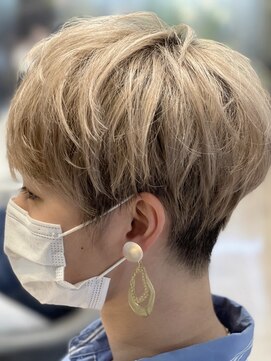 ジーグロウ 札幌大通(G grow) 【札幌G grow】大人可愛いハイトーン小顔ショート◎20代30代40代