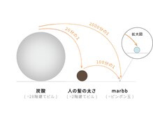 ヘアーズ ロフティー(HAIR'S lofty)の雰囲気(マイクロバブルは炭酸の約1/2000のサイズの超微細な気泡です。)