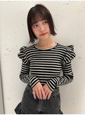【竹之内蔵人】艶感外ハネボブ/小顔ライン/ぱっつんボブ<蔵前>
