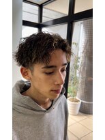 ダブルオオガキ (W-ogaki)&nbsp;ツイストスパイラルパーマメッシュマッシュツーブロック