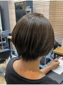 【ショート×グレージュ】前髪/イメチェン/鎌取/林愛華