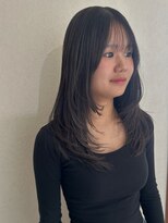 デビュー ヘアーメイク&nbsp;デザインカラー/レイヤーカット/ウェットヘア/オリーブベージュ