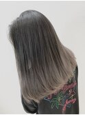 20代30代40代大人可愛い耳かけナチュラルアッシュストレートロブ