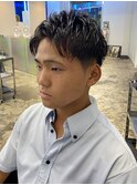 刈り上げツーブロックアップバング