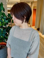 バランス ヘアーアンドアイラッシュ 野田店(balance.)&nbsp;ショートボブ×オレンジブラウン