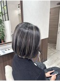 コントラストハイライト/外国人風ハイライト/ボブ/堺東